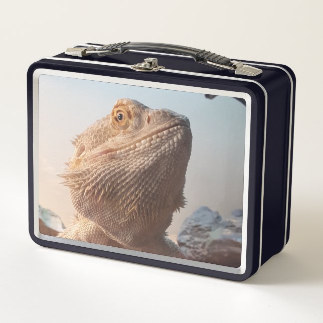 Bearded Dragon Metal Lunch Box (Front)