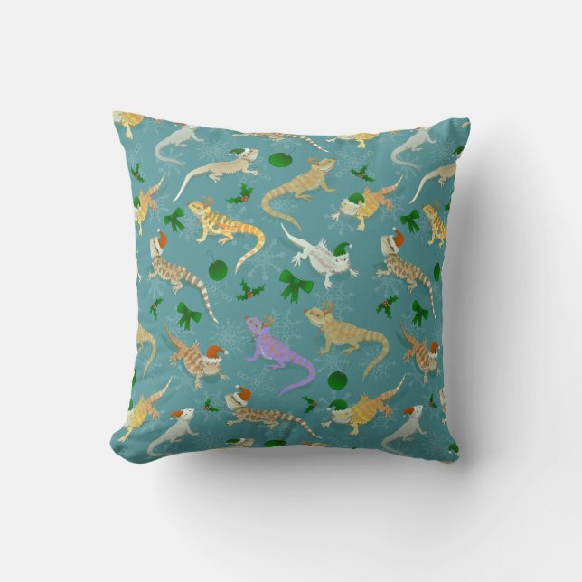 Bearded Dragon Morph Holiday Ice Cushion (Front)