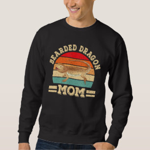 Bearded Dragon Mum Lizard Reptile Retro Women Sweatshirt