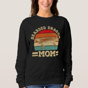 Bearded Dragon Mum Lizard Reptile Retro Women Sweatshirt