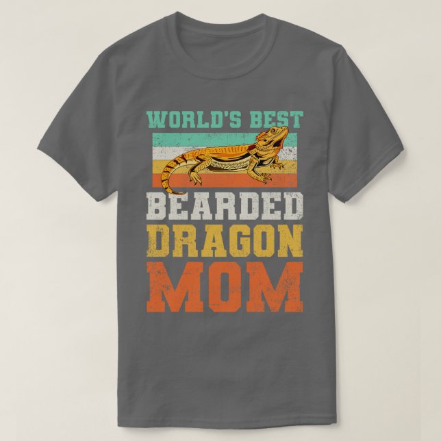 Bearded Dragon Mum Lizard Vintage T-Shirt (Design Front)