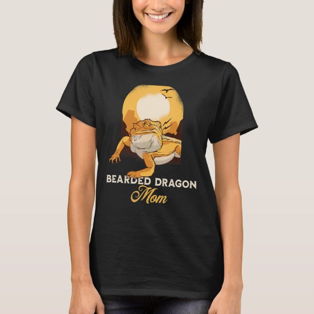 Bearded Dragon Mum Reptile Lizard T-Shirt (Front)