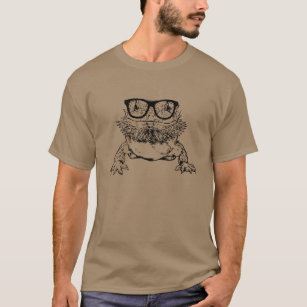 Bearded Dragon Nerdy Glasses Animal T-Shirt