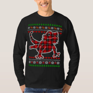 Bearded Dragon Plaid Ugly Christmas Pajama Cute X- T-Shirt
