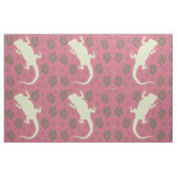 Bearded Dragon playing in Cactus Fabric