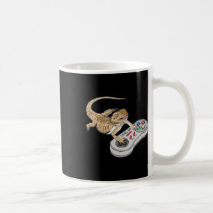 Bearded Dragon Playing Video Game Reptiles Pagona Coffee Mug
