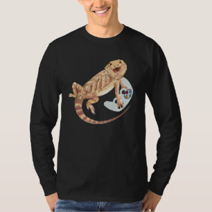 Bearded Dragon Playing Video Game Reptiles Pagona T-Shirt