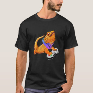 Bearded Dragon Playing Video Games  Gamer  Boy Men T-Shirt