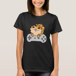 Bearded Dragon Playing Video Games Pagona Lizard G T-Shirt