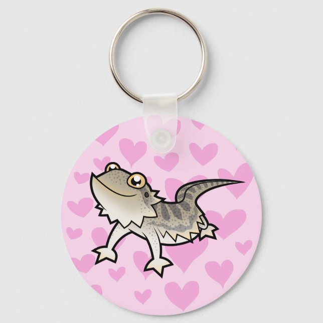 Bearded Dragon / Rankin Dragon Love Key Ring (Front)