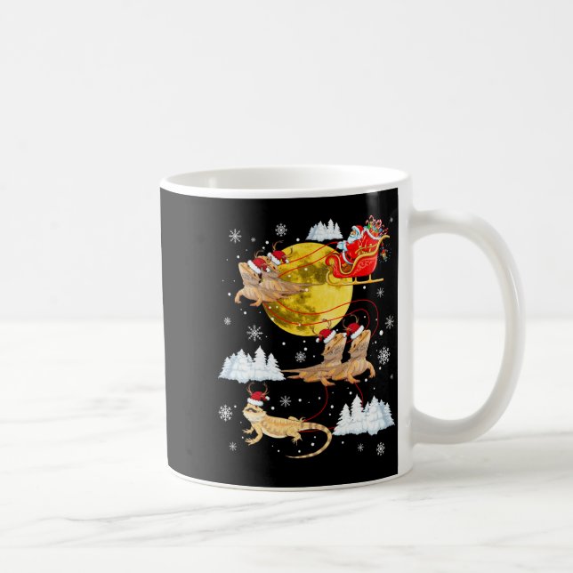 Bearded Dragon Reindeer Christmas Pajama Santa Xma Coffee Mug (Right)