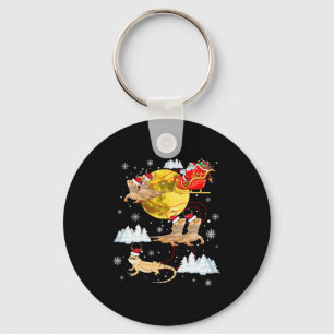 Bearded Dragon Reindeer Christmas Pajama Santa Xma Key Ring