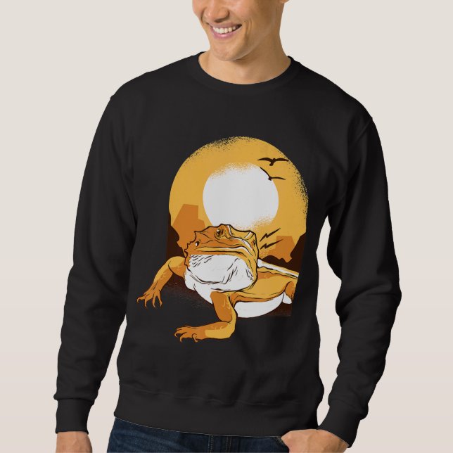 Bearded Dragon Reptiles Pet Lizard Sweatshirt (Front)
