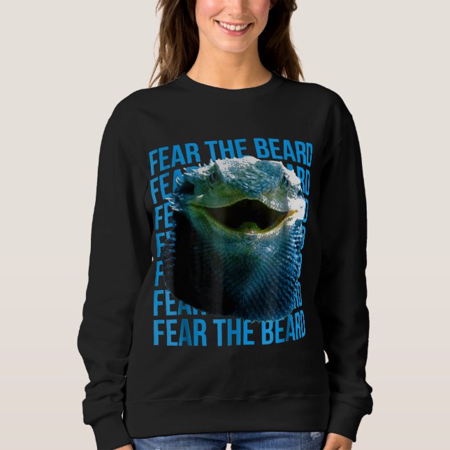 Bearded Dragon Respect The Beard Gilas Monsters Sweatshirt (Front)