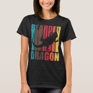 Bearded Dragon Retro Distressed Design T-Shirt