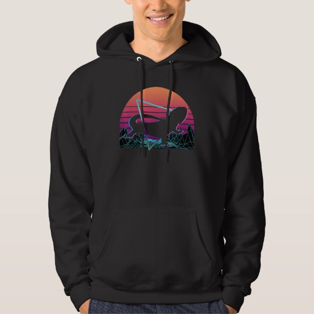 Bearded Dragon Retro Hoodie (Front)
