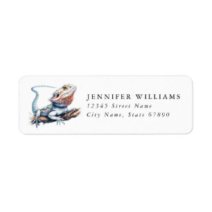 Bearded Dragon Return Address Label