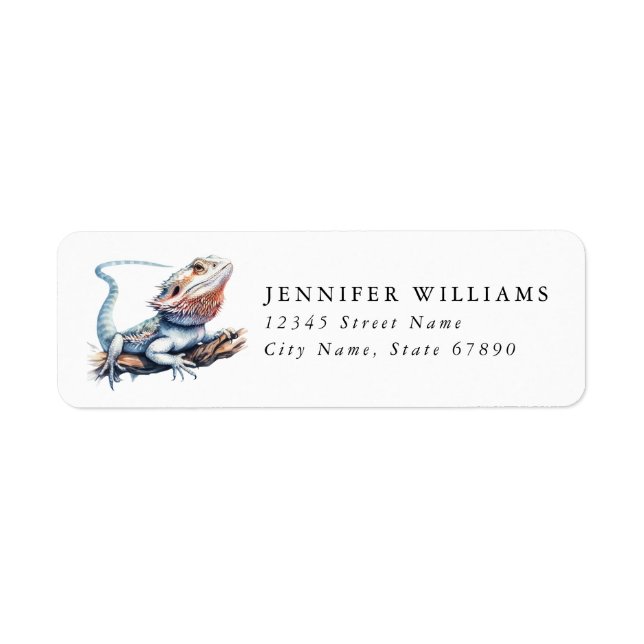 Bearded Dragon Return Address Label (Front)