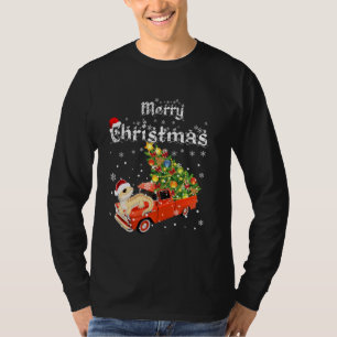 Bearded Dragon Ride Red Truck Christmas Pajama T-Shirt