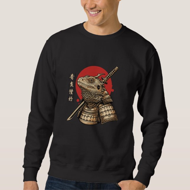 Bearded Dragon Samurai Katana Anime Comic for Kids Sweatshirt (Front)