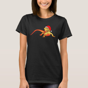 Bearded Dragon Santa Hat Christmas Pagona Lizard R T-Shirt