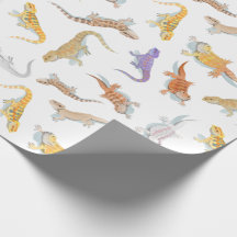 Bearded Dragon Scatter Pattern Transparent