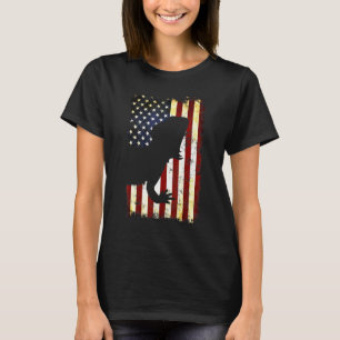 Bearded Dragon Silhouette American Flag 4th Of Jul T-Shirt