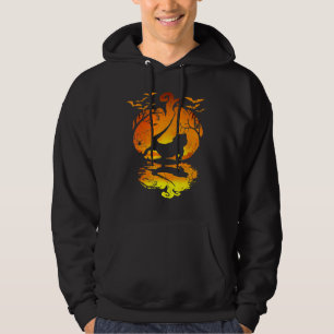 Bearded Dragon Silhouette Pumpkin Halloween Autumn Hoodie