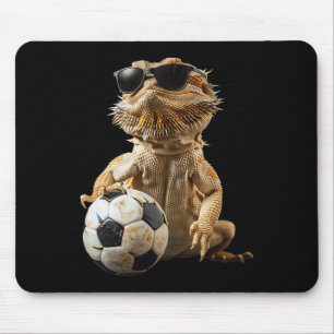Bearded Dragon Soccer  Mouse Pad