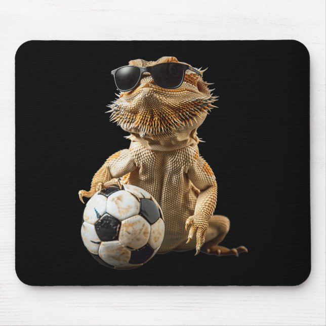 Bearded Dragon Soccer  Mouse Pad (Front)