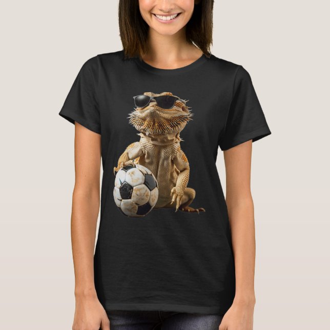 Bearded Dragon Soccer  T-Shirt (Front)