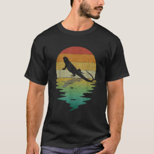 Bearded Dragon Sunset Retro Vintage 70s Nature T-Shirt