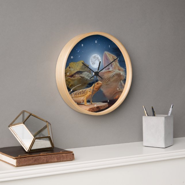 Bearded Dragon Wall Clock (Office)