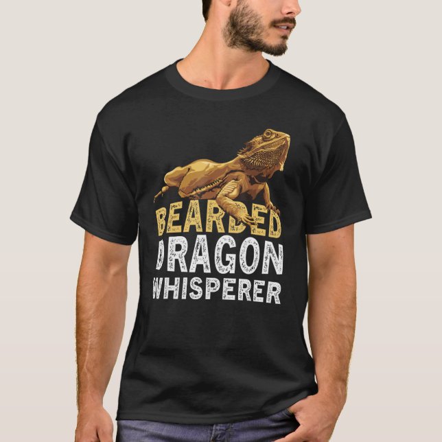 Bearded Dragon Whisperer  Lizard Reptile Animals O T-Shirt (Front)