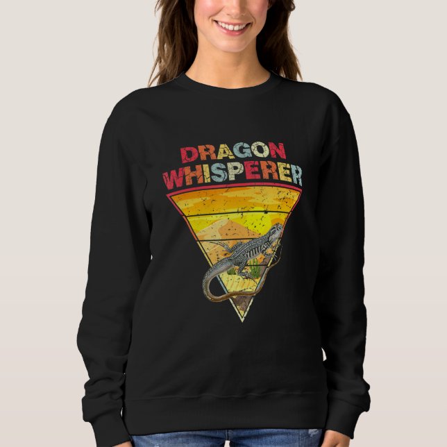 Bearded Dragon Whisperer Vintage Sunset Lizard Rep Sweatshirt (Front)