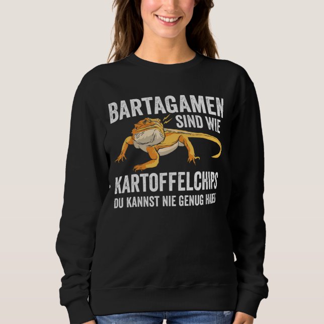 Bearded Dragons Terrarium Lizard Reptile Lizard Sweatshirt (Front)
