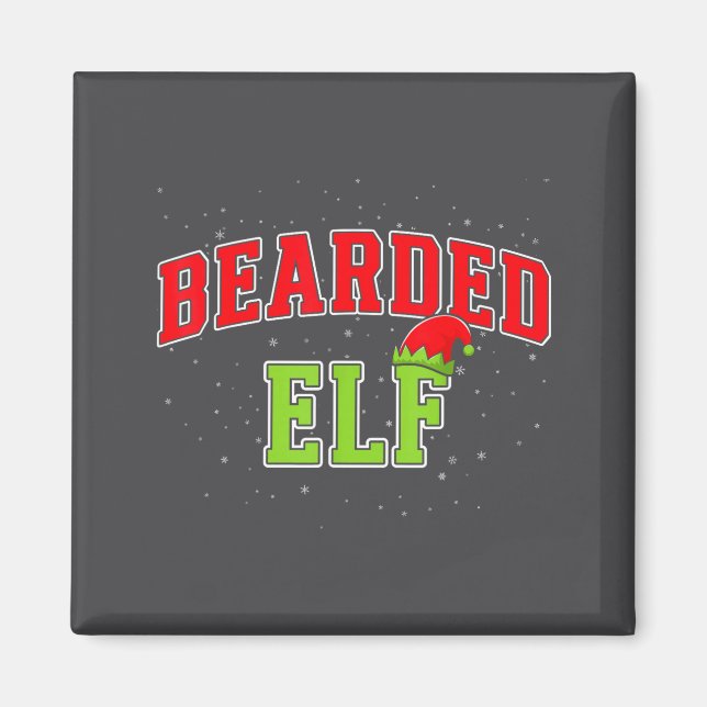 Bearded Elf Christmas Family Matching Group Xmas  Magnet (Front)