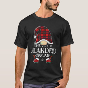 Bearded Gnome Buffalo Plaid Matching Family Christ T-Shirt