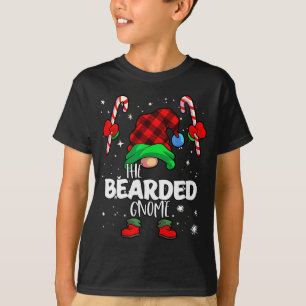 Bearded Gnome Red Buffalo Plaid Matching Family Ch T-Shirt