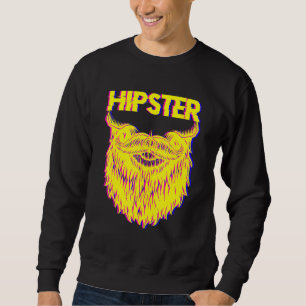 Bearded Hipster Pineapple Freethinker New Age Trav Sweatshirt