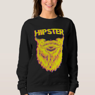 Bearded Hipster Pineapple Freethinker New Age Trav Sweatshirt