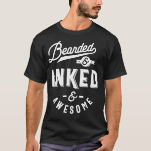 Bearded Inked & Awesome Shirt Beard Tattoo Lover