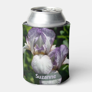 Bearded Iris Flowers Personalised Can Cooler