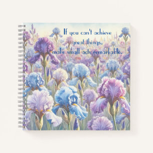 Bearded Iris & Quote	 Notebook