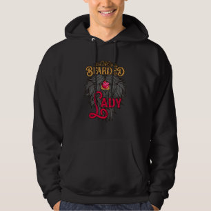 Bearded Lady Lips  Vintage Circus Costume Bearded  Hoodie