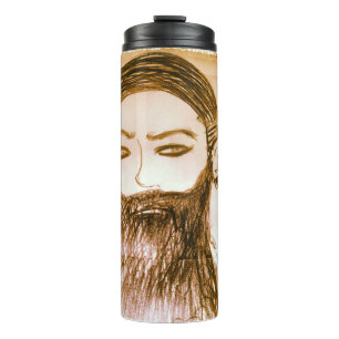 bearded man manga anime in twisted world thermal tumbler