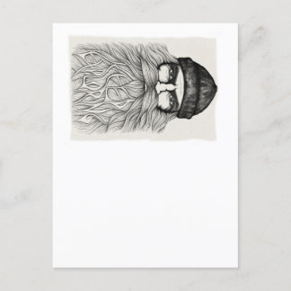 Bearded man postcard