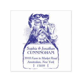 Bearded Man Self Ink Return Address Stamp