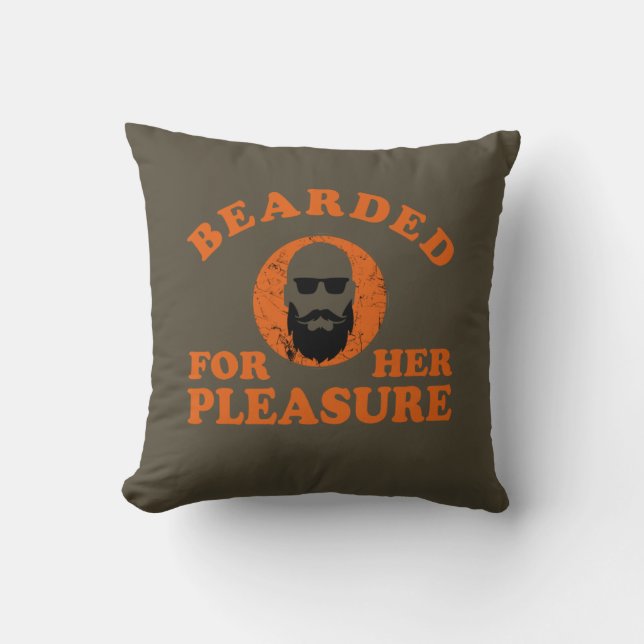 Bearded quotes funny beard sayings gifts cushion (Front)