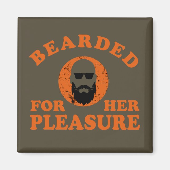 Bearded quotes funny beard sayings gifts magnet (Front)